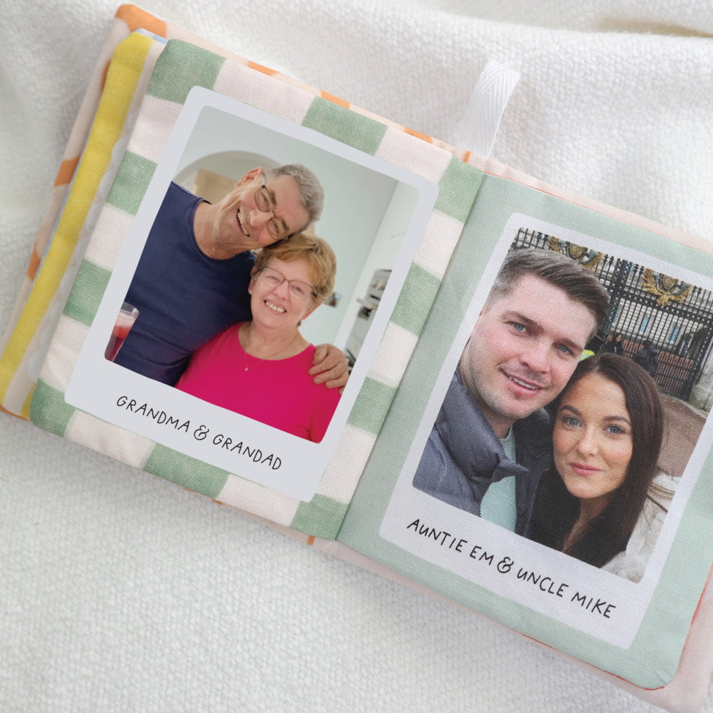 Personalised colourful photo soft crinkle baby book - 10 photos