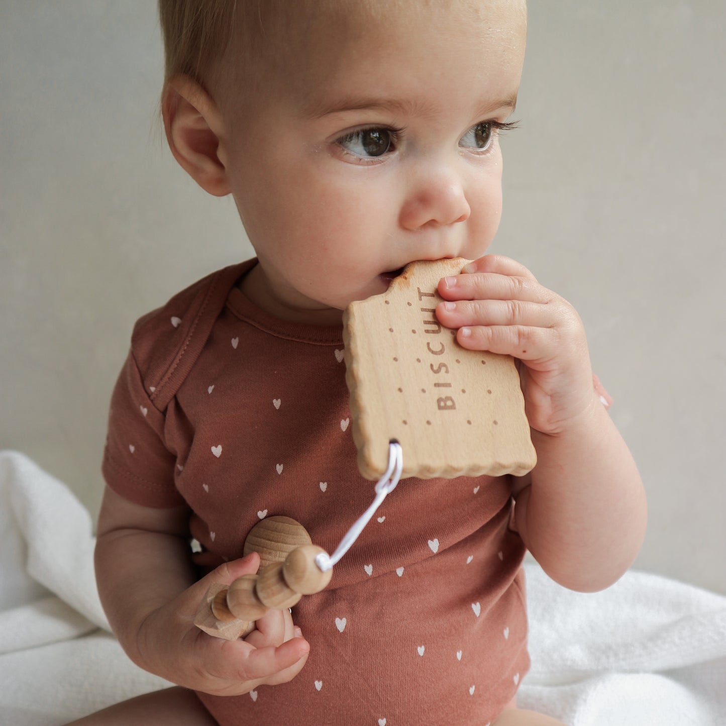 Beech wood biscuit teether ONLY