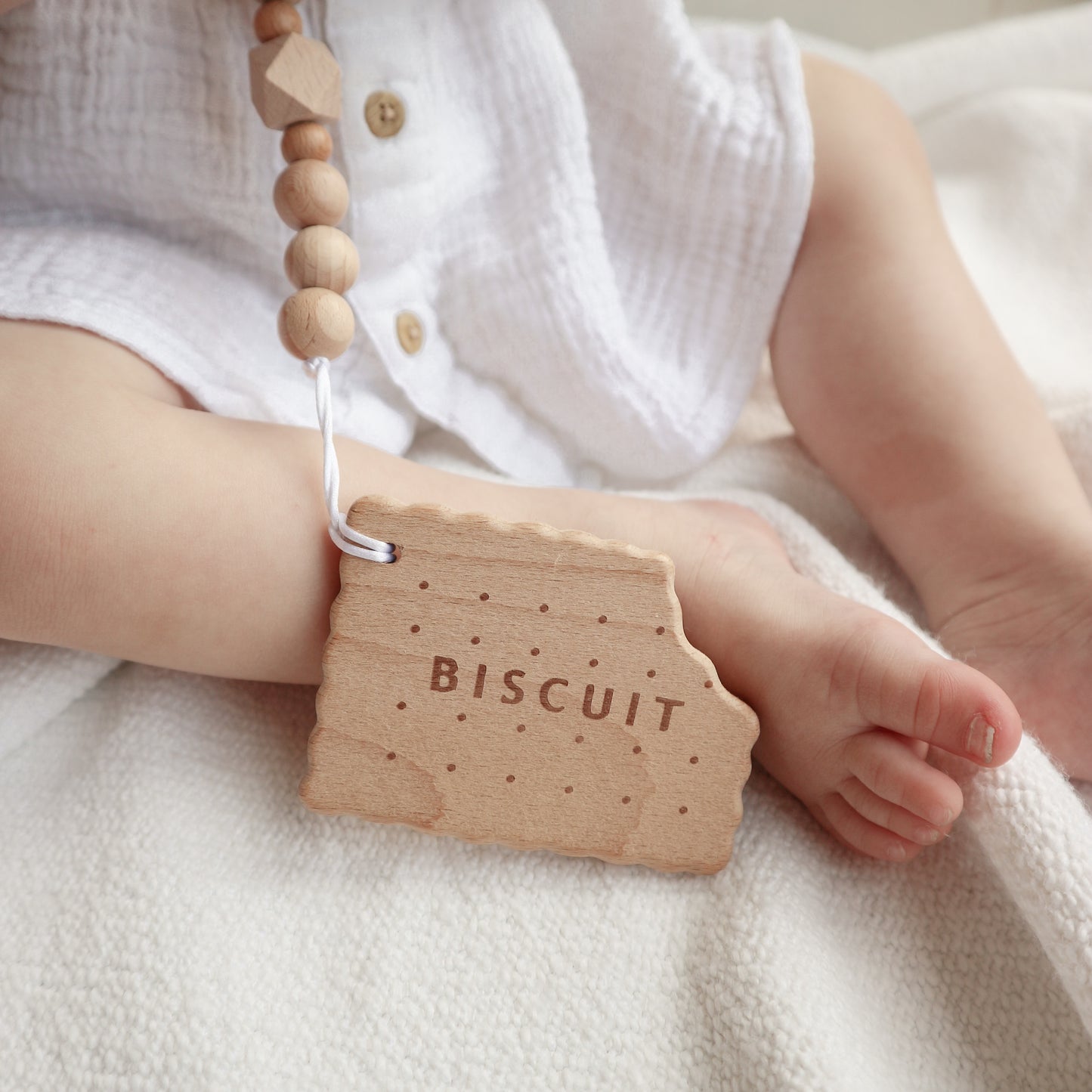 Beech wood biscuit teether ONLY