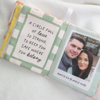 Personalised colourful poem photo soft crinkle baby book - 5 photos