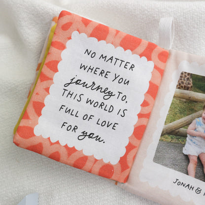 Personalised colourful poem photo soft crinkle baby book - 5 photos