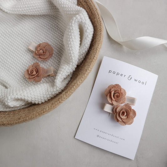 Flower hair clip - pack of two