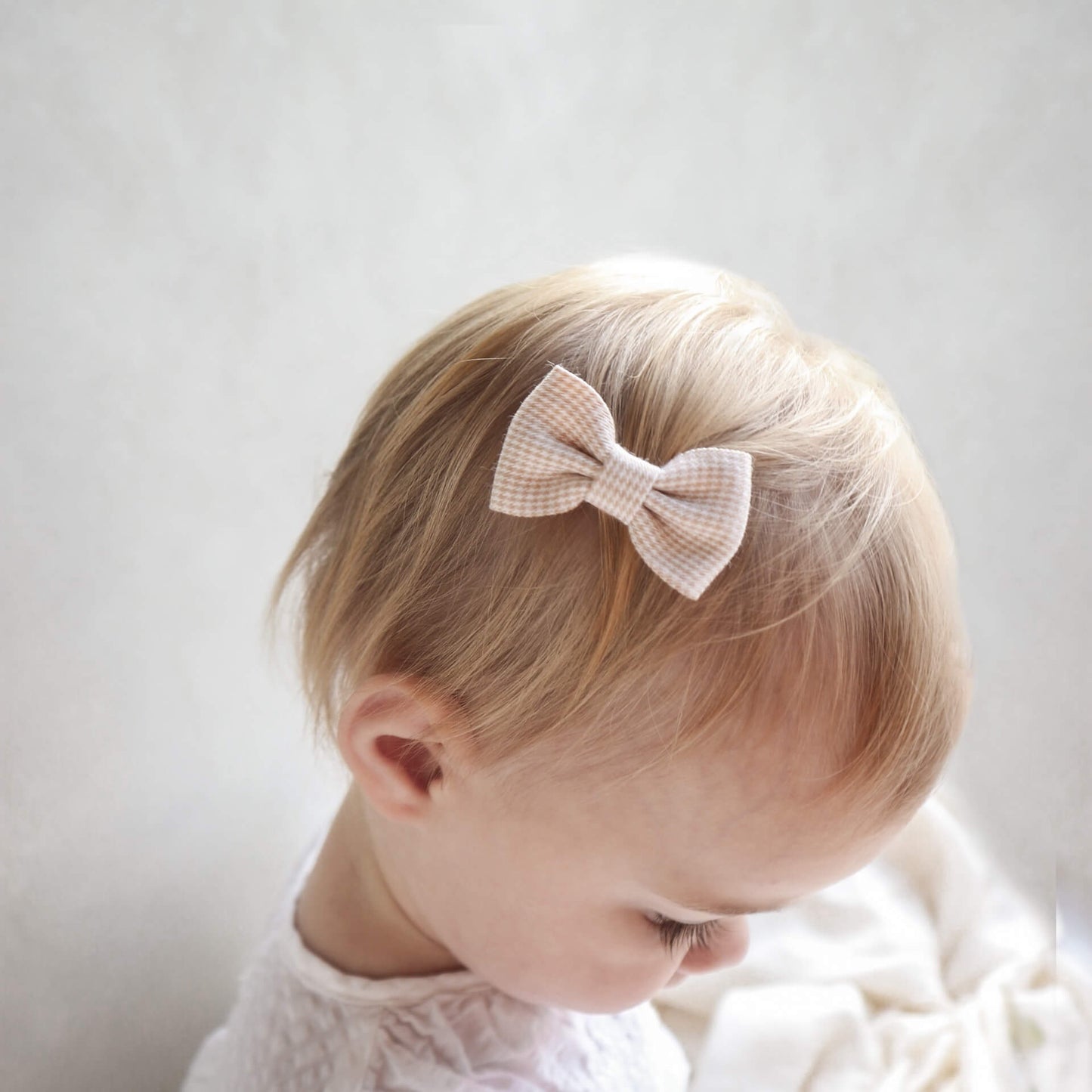 Herringbone bow hair clip - pack of two