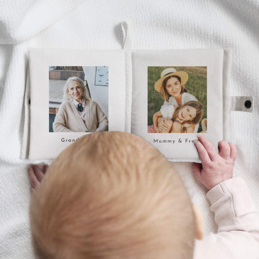 Personalised photo soft crinkle baby book - 10 photos