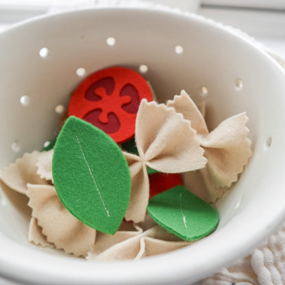 Personalised play food pasta pot