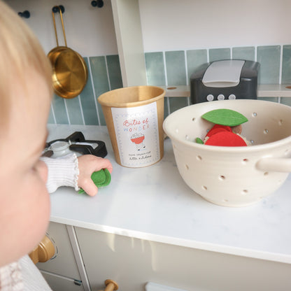 Personalised play food pasta pot