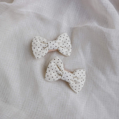 Spotted hair bow - pack of two