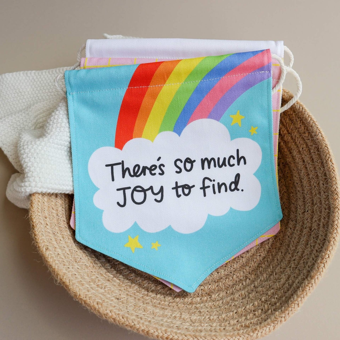 There's so much joy to find - The Happy news nursery banner decoration