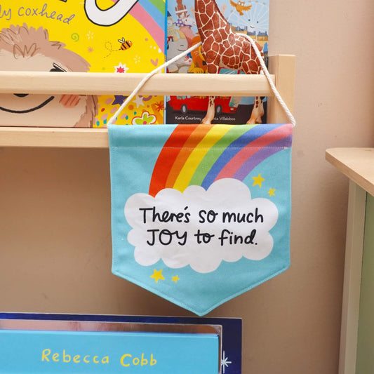 There's so much joy to find - The Happy news nursery banner decoration