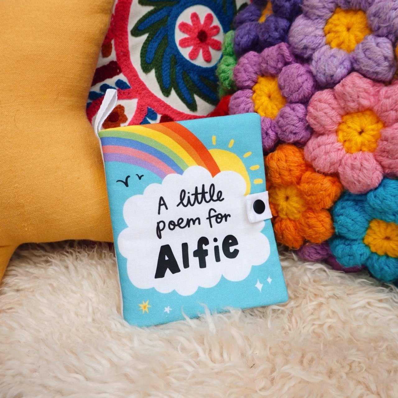 *Limited Edition* Personalised 'A poem for...' soft crinkle baby book - The Happy News